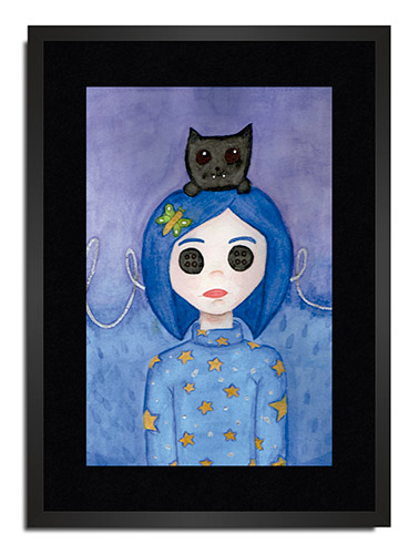 Obra literaria ilustrada: Coraline del autor Neil Gaiman